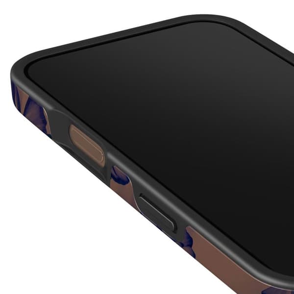 Coque MagSafe för iPhone 16 Pro Elegant Mönster Velvet Night Burga Mörklila