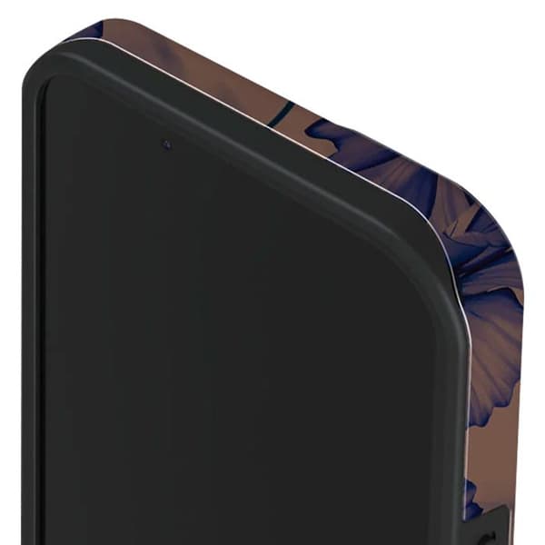 Coque MagSafe för iPhone 15 Elegant Velvet Night Burga Mörklila