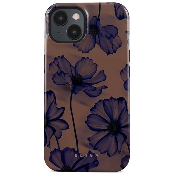 Coque MagSafe för iPhone 15 Elegant Velvet Night Burga Mörklila
