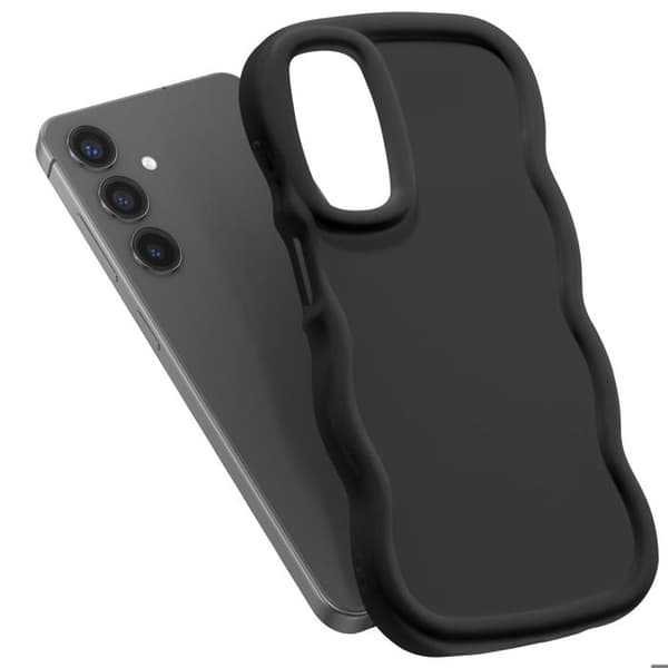 Coque för Samsung Galaxy S24 och S25 Silikon Stötsäker Candy Serie Svart