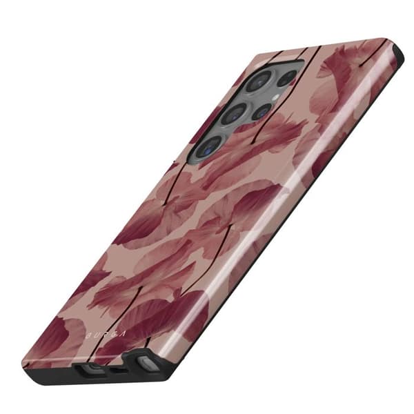Coque för Samsung Galaxy S24 Ultra Elegant Mönster Öm Kyss Burga Bordeaux