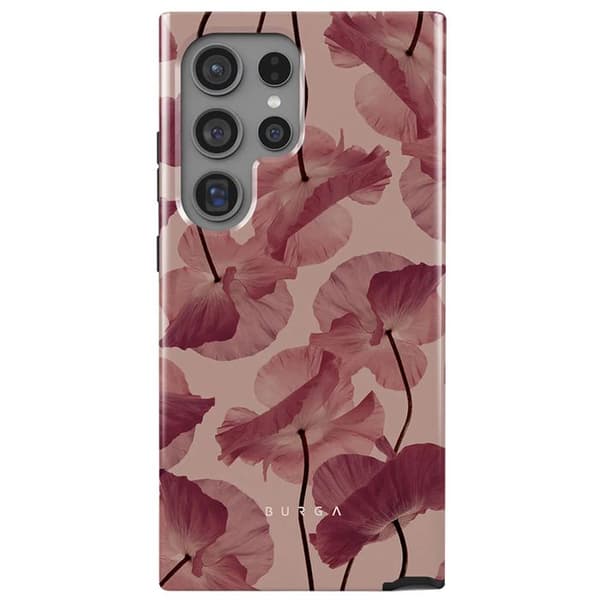 Coque för Samsung Galaxy S24 Ultra Elegant Mönster Öm Kyss Burga Bordeaux