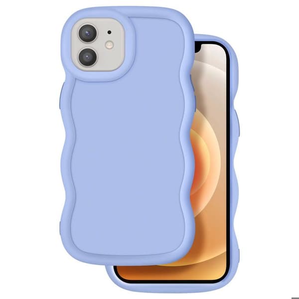 Coque för iPhone 12 och 12 Pro Silikon Anti-stöt serie Candy Lavendel