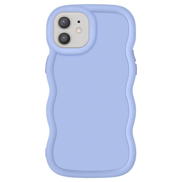 Coque för iPhone 12 och 12 Pro Silikon Anti-stöt serie Candy Lavendel