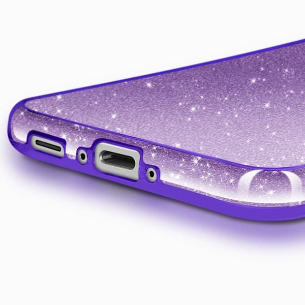 Glitterfodral för Samsung Galaxy A36 Stötskyddande Glittrande Lila