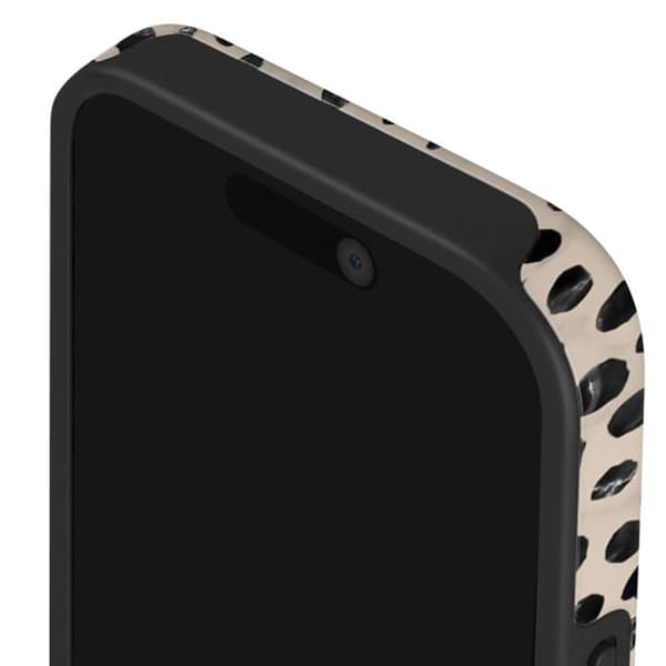 Coque MagSafe för iPhone 16 Pro Max Elegant Mönster Almond Latte Burga Beige