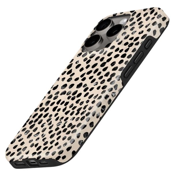 Coque MagSafe för iPhone 16 Pro Max Elegant Mönster Almond Latte Burga Beige