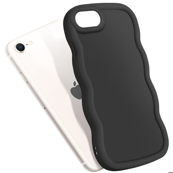 Mobilskal för iPhone 7, 8, SE 2020 och SE 2022 Silikon Stötabsorberande Svart