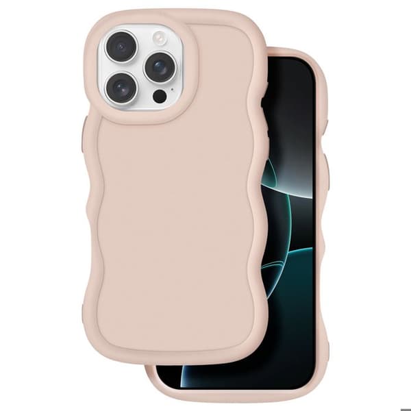Coque för iPhone 16 Pro Silikon Stöttålig serie Candy Beige