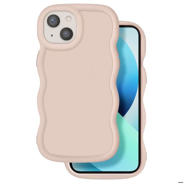Silikonpussel för iPhone 13 Antichock Candy Beige serie