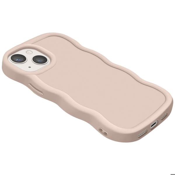 Silikonpussel för iPhone 13 Antichock Candy Beige serie