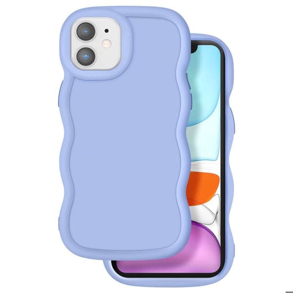 Silikonstötdämpande skal för iPhone 11 serie Candy Lavendel