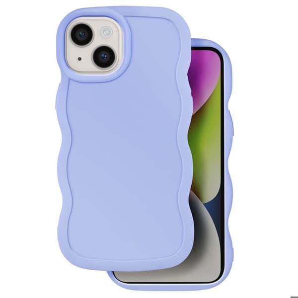 Coque för iPhone 14 Silikon Stötabsorberande Candy Lavendel