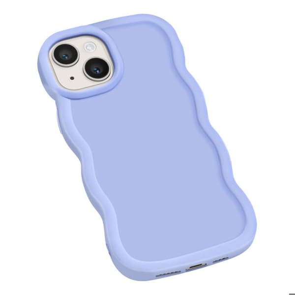 Coque för iPhone 14 Silikon Stötabsorberande Candy Lavendel