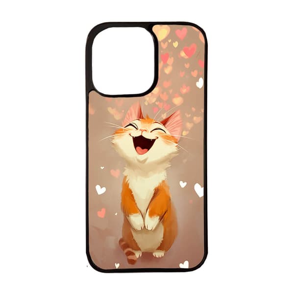Sarjakuva Naurava Kissa iPhone 15 Matkapuhelimen Kansi