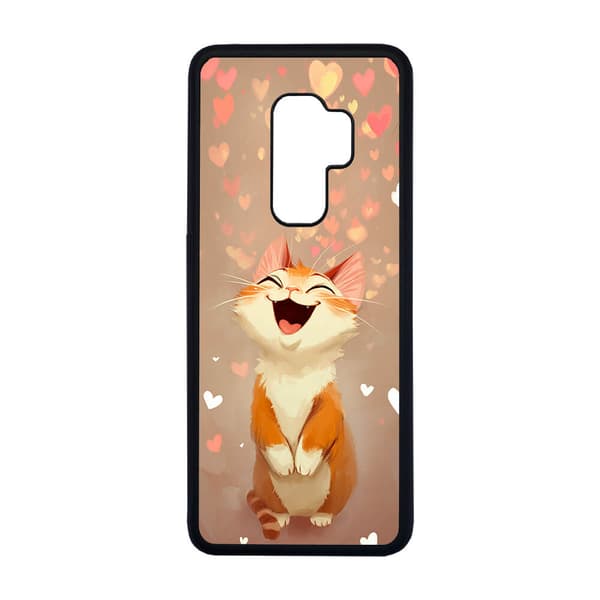 Tegneserie Leende Katt Samsung Galaxy S9+ Mobiltelefon Deksel