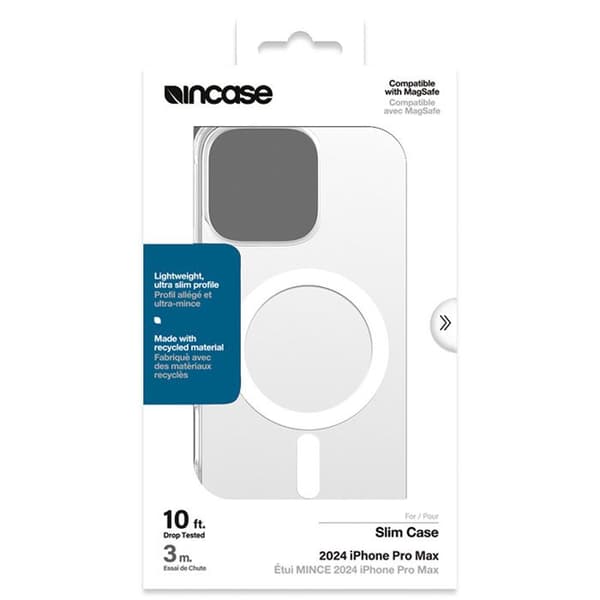 Coque iPhone 16 Pro Max - Incase - Slim Case MagSafe - Transparent - Semi-rigide - Polycarbonate
