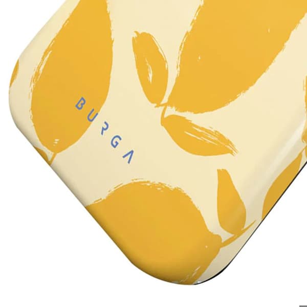 Coque MagSafe för iPhone 16 Plus Elegant Mönster Citron Tart Burga Gul
