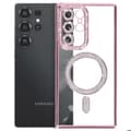 Miniatyrbild 5 av 5: Coque Diamant för Samsung Galaxy S25 Ultra MagSafe Kontur Strass Rosa