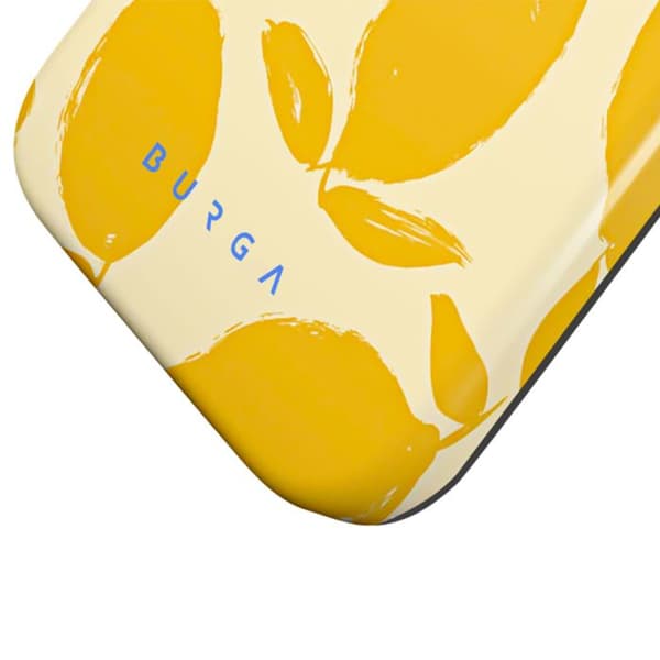 Coque MagSafe för iPhone 16 Pro Max Elegant Mönster Citron Tart Burga Gul