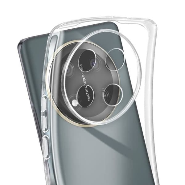Coque för Honor Magic 7 Lite Kontur Silikon Bak Acrylex Transparent