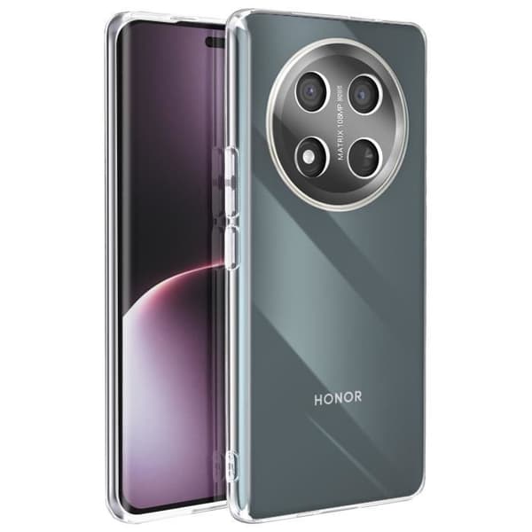 Coque för Honor Magic 7 Lite Kontur Silikon Bak Acrylex Transparent