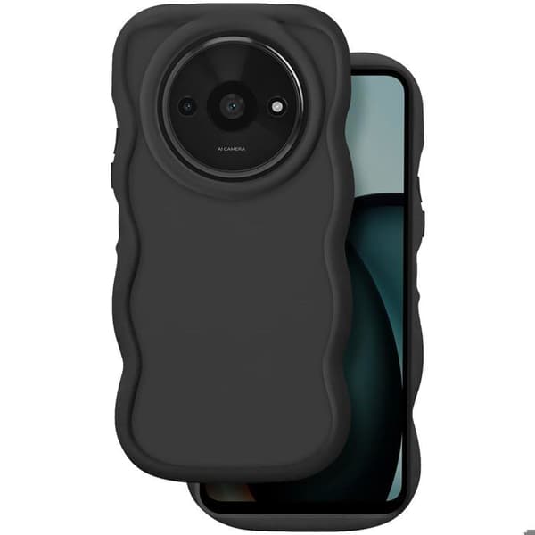 Silicone Antichock skal för Xiaomi Redmi A3 Candy-serien Svart