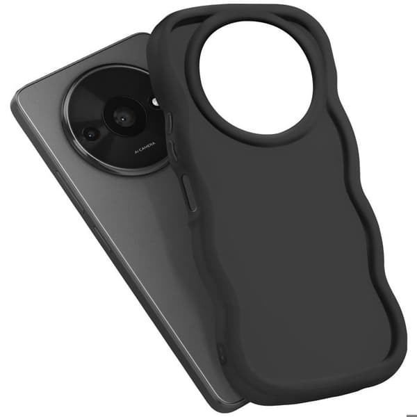 Silicone Antichock skal för Xiaomi Redmi A3 Candy-serien Svart