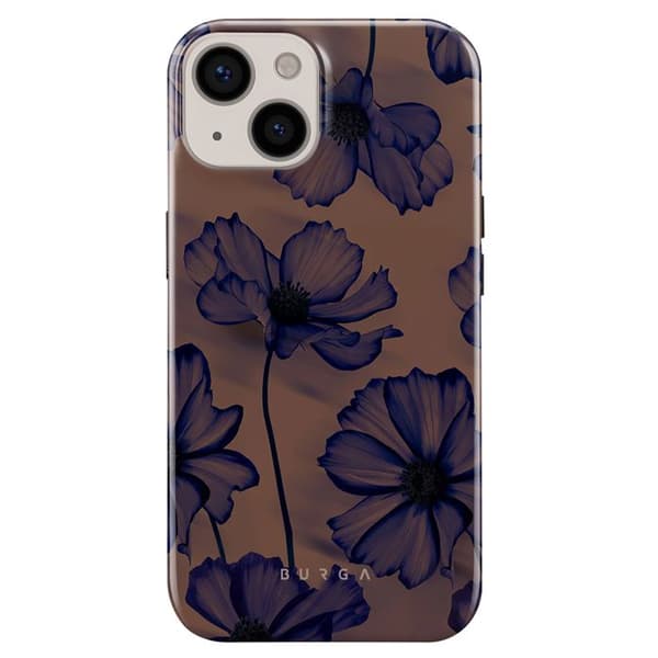 Coque MagSafe för iPhone 13 Elegant Mönster Velvet Night Burga Mörk Lila