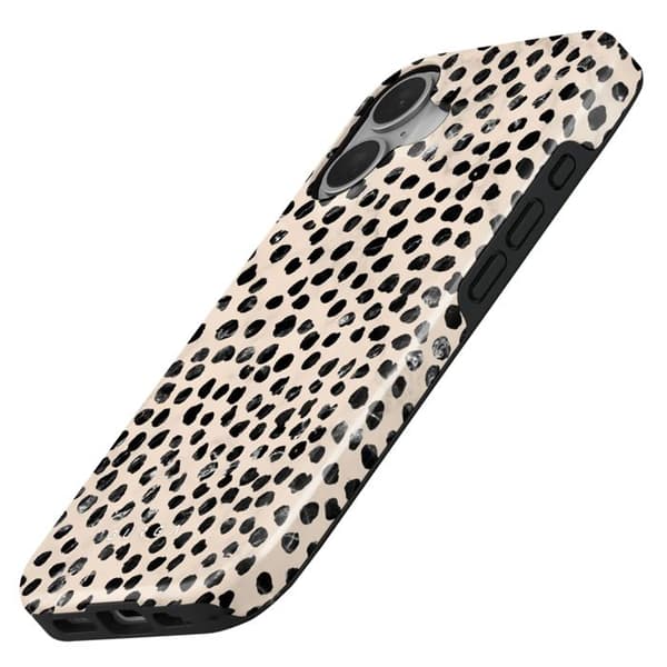 Coque MagSafe för iPhone 16 Plus Elegant Mönster Almond Latte Burga Beige