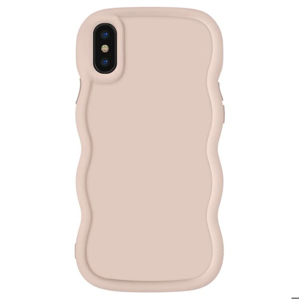 Silikonskydd för iPhone X och XS, Antichockserie Candy Beige