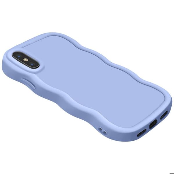 Coque för iPhone X och XS Silikon Stötabsorberande serie Candy Lavendel