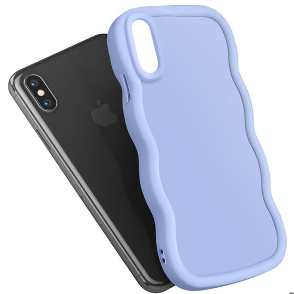 Coque för iPhone X och XS Silikon Stötabsorberande serie Candy Lavendel
