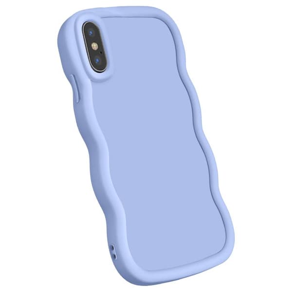 Coque för iPhone X och XS Silikon Stötabsorberande serie Candy Lavendel