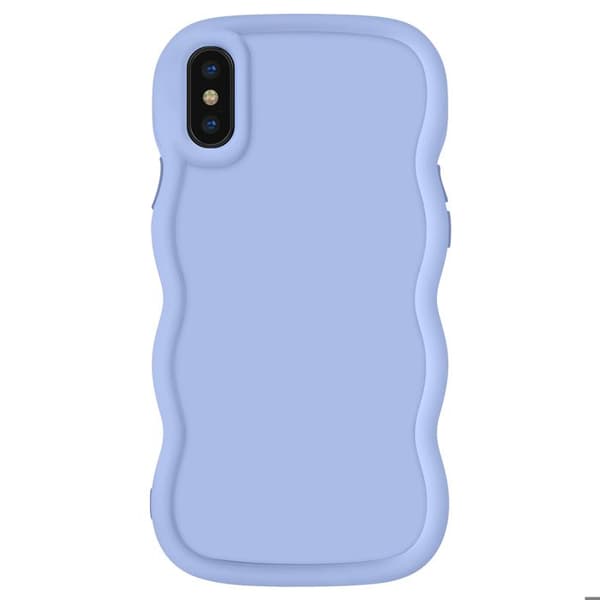 Coque för iPhone X och XS Silikon Stötabsorberande serie Candy Lavendel