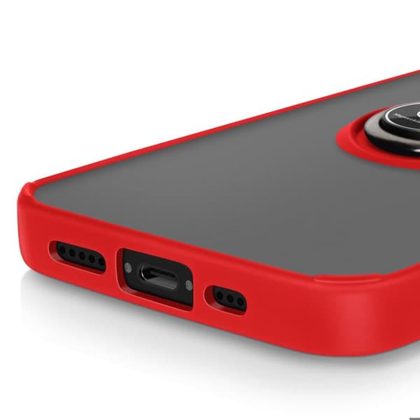 Coque för iPhone 16e Magnetisk Ring Röd