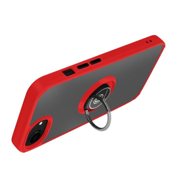 Coque för iPhone 16e Magnetisk Ring Röd