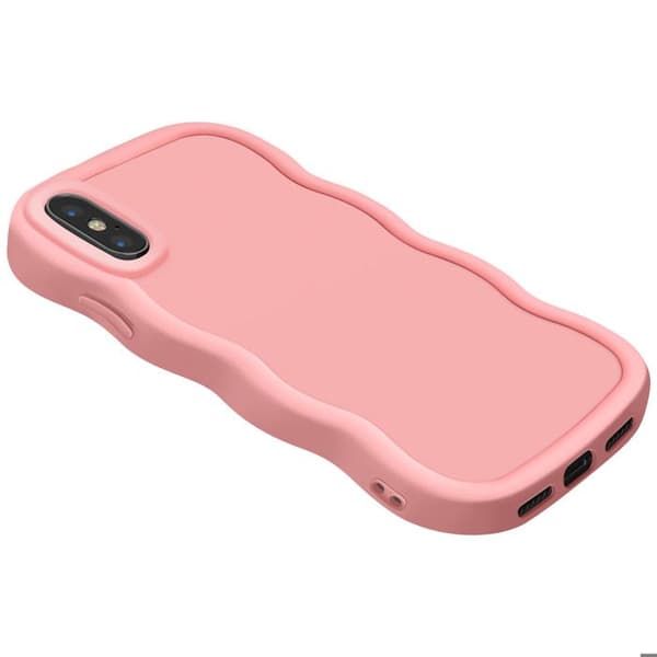 Coque för iPhone X och XS Silikon Stötabsorberande serie Candy Rose
