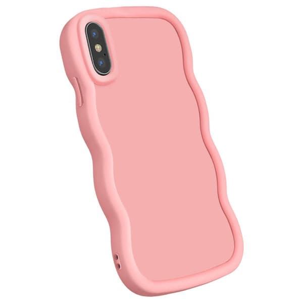 Coque för iPhone X och XS Silikon Stötabsorberande serie Candy Rose