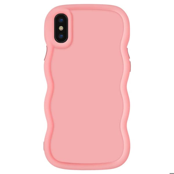 Coque för iPhone X och XS Silikon Stötabsorberande serie Candy Rose