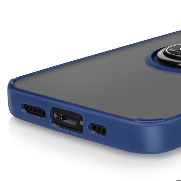 Coque för iPhone 16e Magnetring Blå