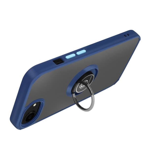 Coque för iPhone 16e Magnetring Blå