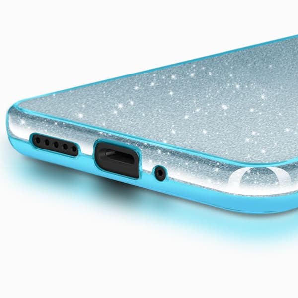 Glittrande Stötsäker Skal för Xiaomi Redmi 14C Blå