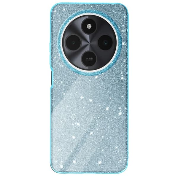 Glittrande Stötsäker Skal för Xiaomi Redmi 14C Blå