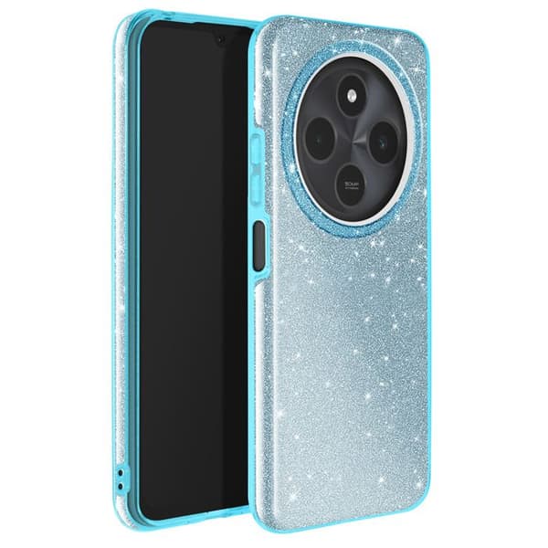 Glittrande Stötsäker Skal för Xiaomi Redmi 14C Blå