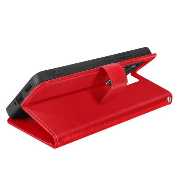 Etui för Xiaomi 14T Plånbok med Handledsrem Mayaxess Röd