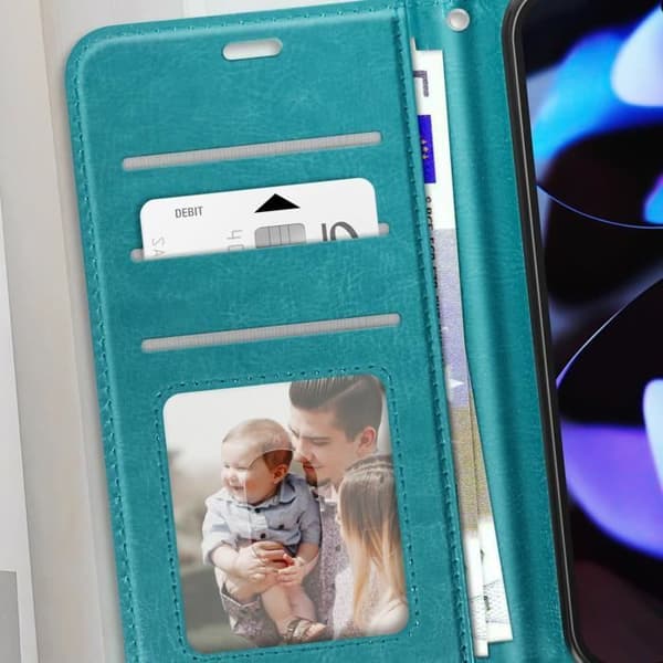 Étui för Google Pixel 9 - 9 Pro kortficka med handrem - Mayaxess - Blå
