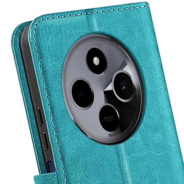 Étui för Xiaomi Redmi 14C Plånbok med Rem Mayaxess Turquesa