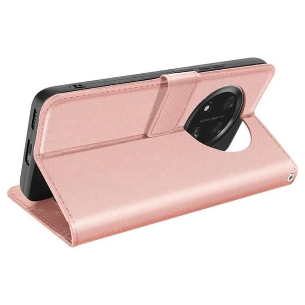 Fodral för Honor Magic 7 Lite Plånbok med Handrem Mayaxess Rosé Champagne