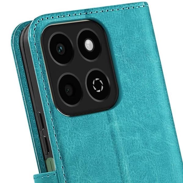 Étui för Honor 200 Smart Plånbok med Handledsrem Mayaxess Turquoise